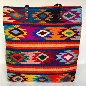 Wool Tote made by pedal loom